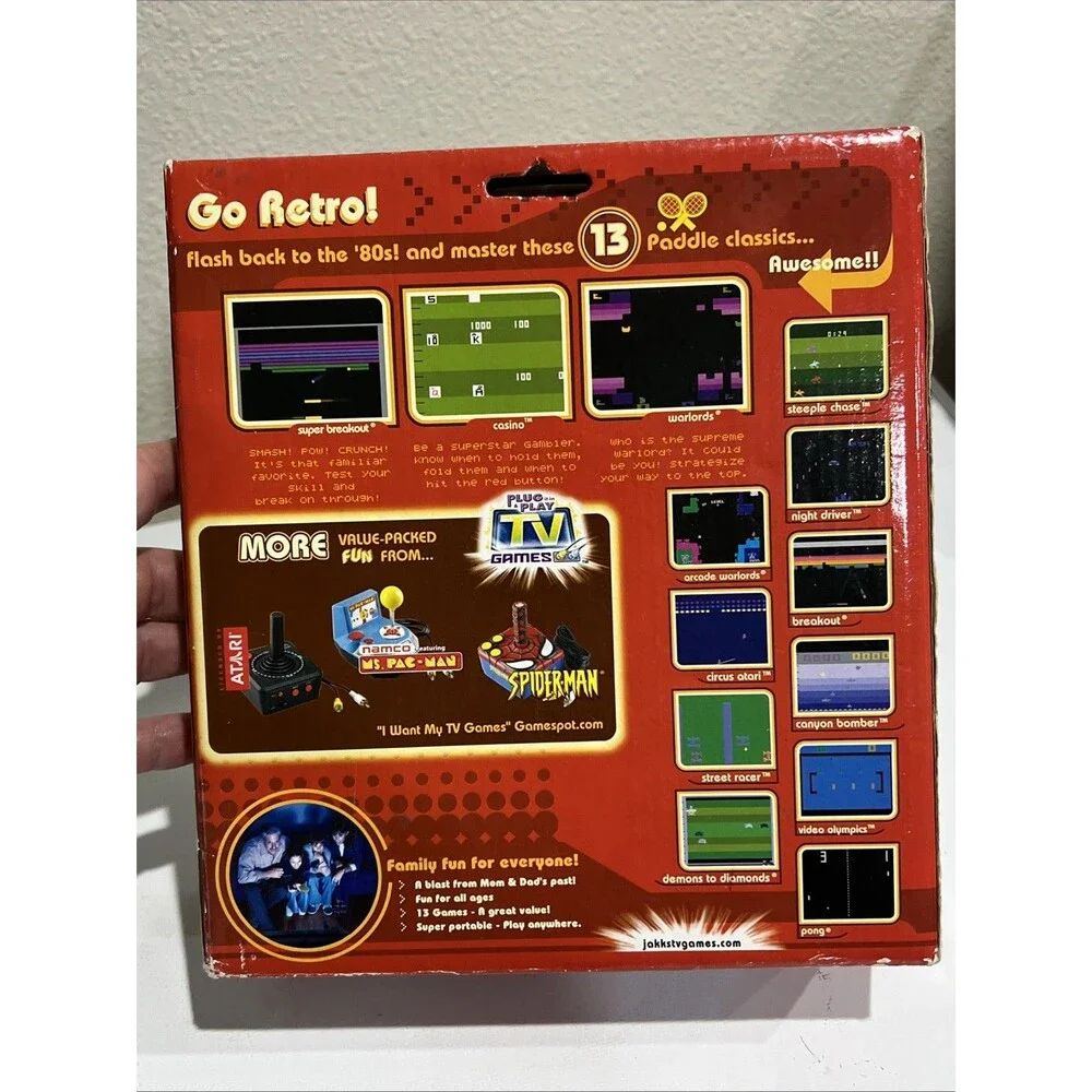 ATARI Plug n PLAY TV Retro Gaming 13 Built in Video Games NEW Breakout PONG Jakk